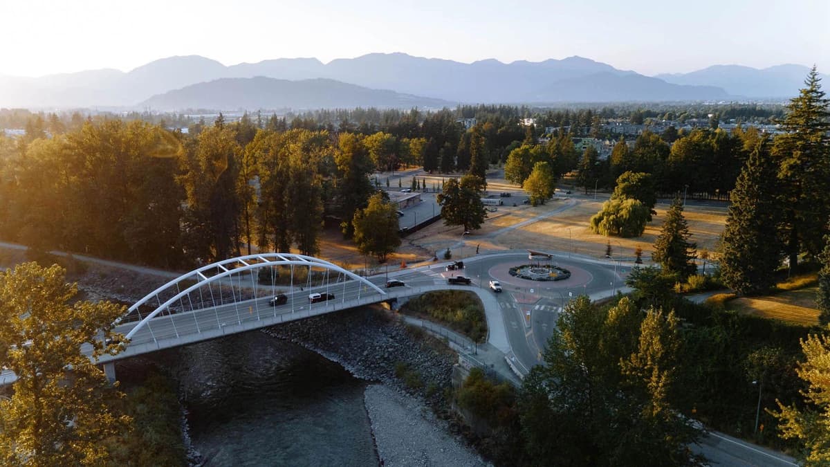 Vedder bridge drone view
