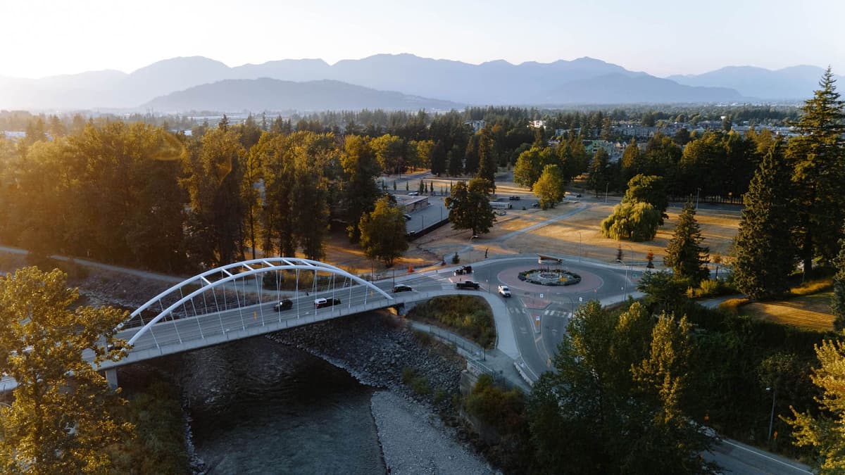 Vedder bridge drone view