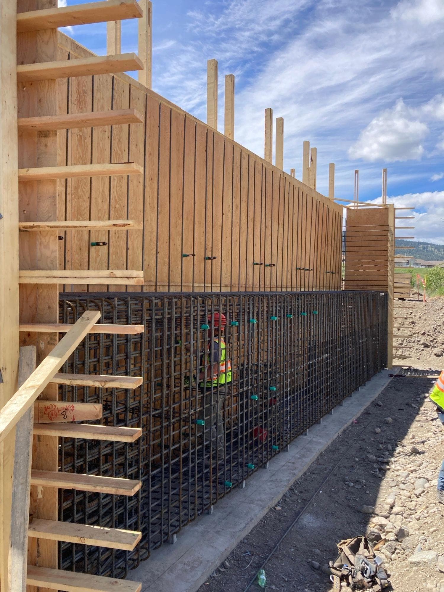 Framing work being done at Middlesboro Bridge