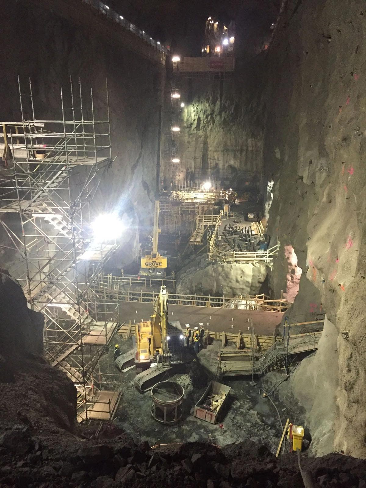 Night operations at John Hart Generating Station